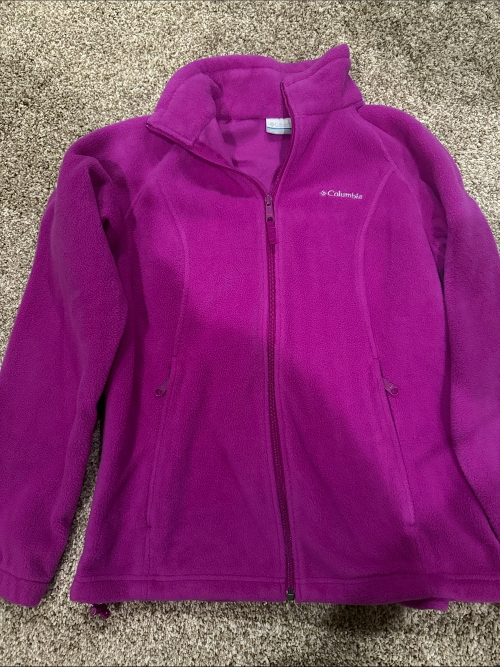 Columbia Fuchsia Full-Zip Fleece Jacket
